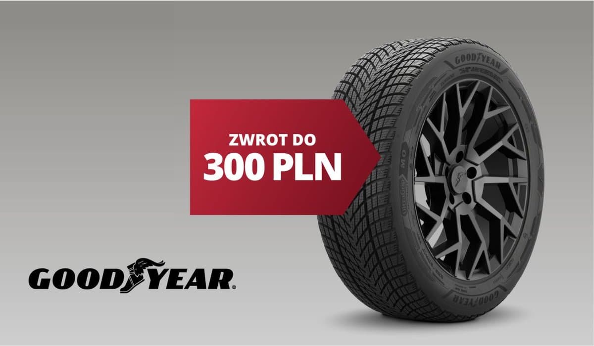 Opona zimowa Goodyear – zwrot BLIKIEM do 300 zł